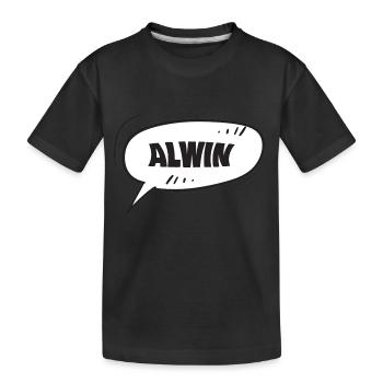 Geschenk für Alwin - Kinder Premium Bio T-Shirt - Schwarz - Vorne