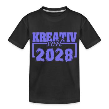 2028 - Kinder Premium Bio T-Shirt - Schwarz - Vorne