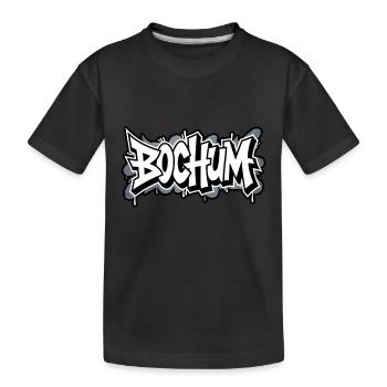 Bochum Graffiti - Kinder Premium Bio T-Shirt - Schwarz - Vorne
