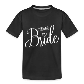 Équipe Bride Heart Mariage - T-shirt bio Premium Enfant - noir - Devant