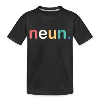 Cadeau 9e anniversaire Nine - T-shirt bio Premium Enfant - noir - Devant