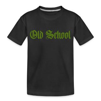 old school - Kinder Premium Bio T-Shirt - Schwarz - Vorne