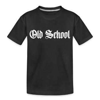 old school - Kinder Premium Bio T-Shirt - Schwarz - Vorne