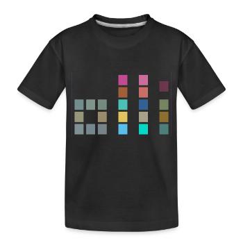 Colorful OLLI - One Life. Live It. Cube Design - Kids' Premium Organic T-Shirt - black - Front