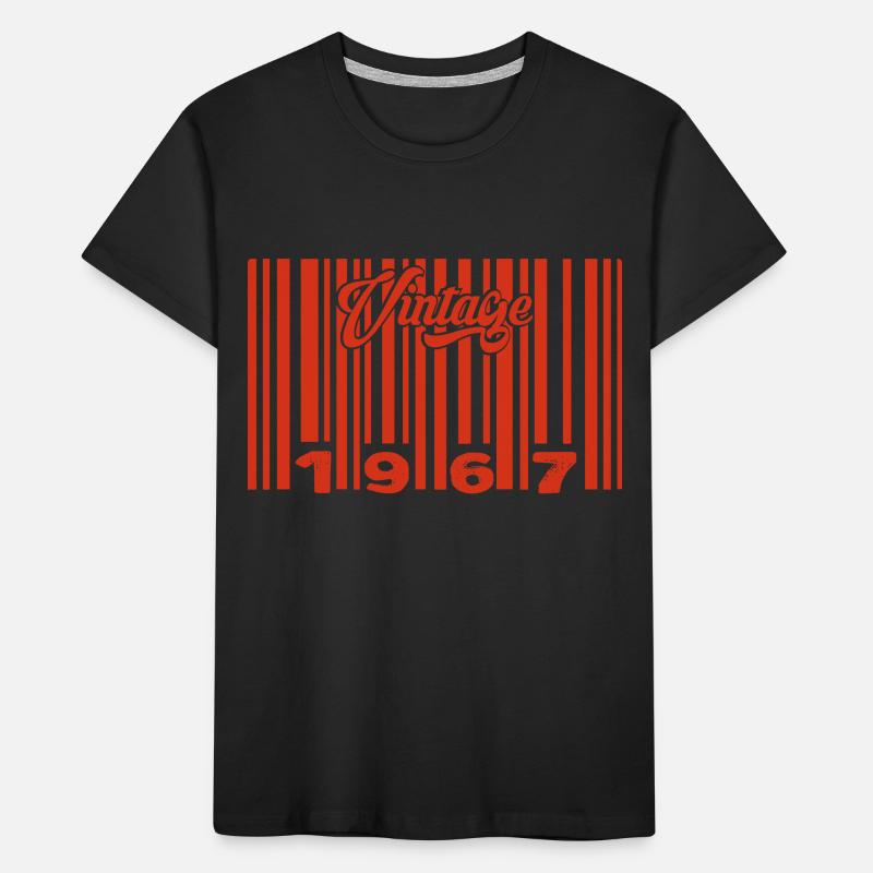 vintage 1967 né en 1967 58 ans bar code anniversai T-shirt bio Premium Enfant