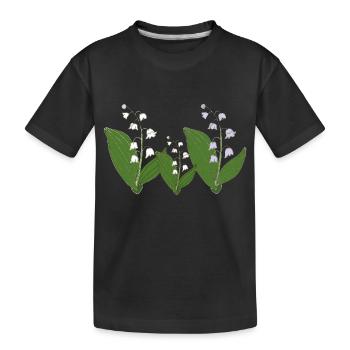 Muguet Paquet de trois - T-shirt bio Premium Enfant - noir - Devant