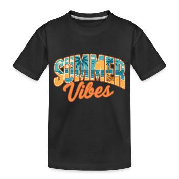 Holidays by the sea | Summer Atmosphere | Shell - Kids' Premium Organic T-Shirt - black - Front