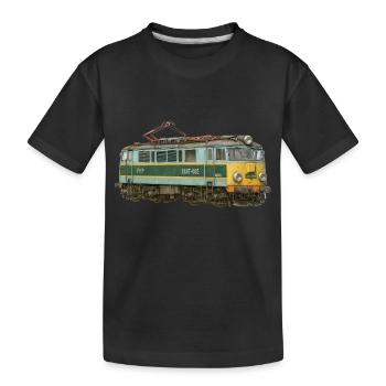 EU07 Elektrolokomotive, Lokomotive, Eisenbahn, Züge, Reisen - Kinder Premium Bio T-Shirt - Schwarz - Vorne