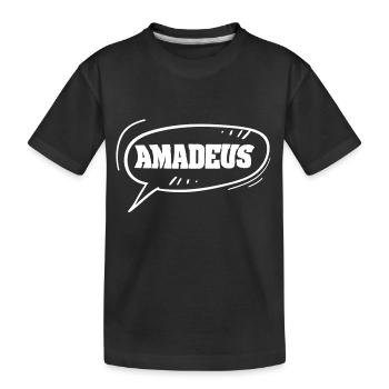 Vorname Amadeus - Kinder Premium Bio T-Shirt - Schwarz - Vorne