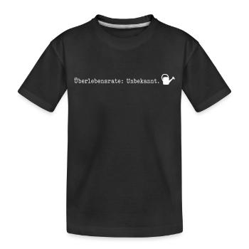 Überlebensrate Unbekannt Pflanzen Gärtner Humor - Kinder Premium Bio T-Shirt - Schwarz - Vorne