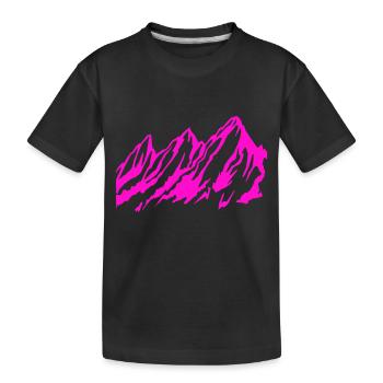 Berge - Berg - Kinder Premium Bio T-Shirt - Schwarz - Vorne