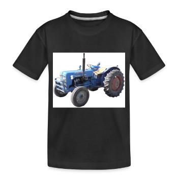 Mari Gamle Traktor - Kinder Premium Bio T-Shirt - Schwarz - Vorne