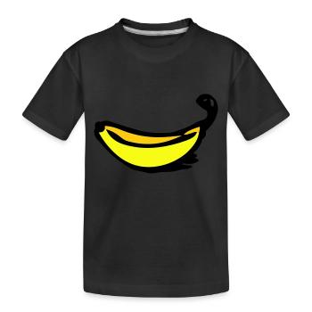 Banane - Kinder Premium Bio T-Shirt - Schwarz - Vorne