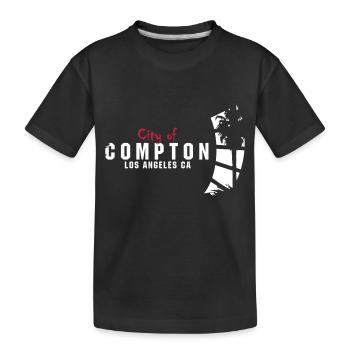 city of compton - Kinder Premium Bio T-Shirt - Schwarz - Vorne