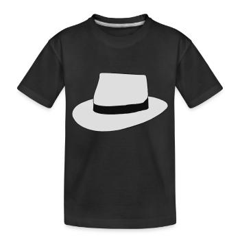 chapeau blanc - T-shirt bio Premium Enfant - noir - Devant