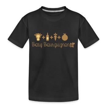 Bourgogne Boeuf Bourguignon - T-shirt bio Premium Enfant - noir - Devant
