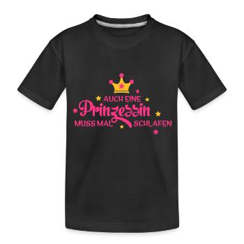schlafen - Kinder Premium Bio T-Shirt - Schwarz - Vorne