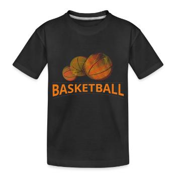 basket - Kids' Premium Organic T-Shirt - black - Front