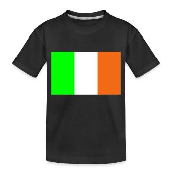 ireland flag - Kids' Premium Organic T-Shirt - black - Front