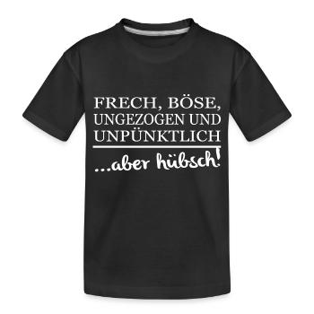 ...aber hübsch! - Kinder Premium Bio T-Shirt - Schwarz - Vorne