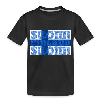 drapeau Finlande Finlande - T-shirt bio Premium Enfant - noir - Devant
