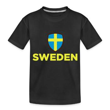 Nationalflagge von Schweden - Kinder Premium Bio T-Shirt - Schwarz - Vorne