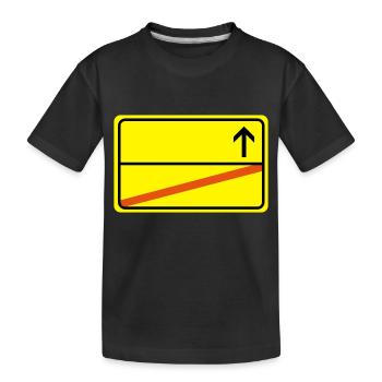 Ortsausgangsschild empty - Kids' Premium Organic T-Shirt - black - Front