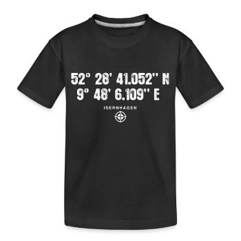 Isernhagen Geocacher Geschenk Standort GPS Stadt - Kinder Premium Bio T-Shirt - Schwarz - Vorne