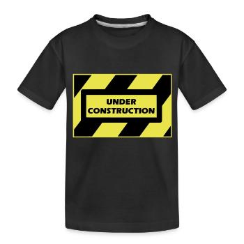 under_construction - Kids' Premium Organic T-Shirt - black - Front