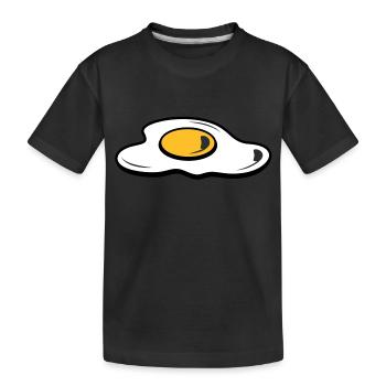 Un œuf frit - T-shirt bio Premium Enfant - noir - Devant