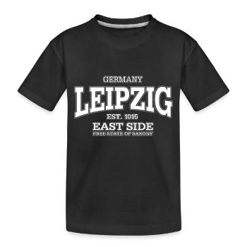 Leipzig (blanc) - T-shirt bio Premium Enfant - noir - Devant