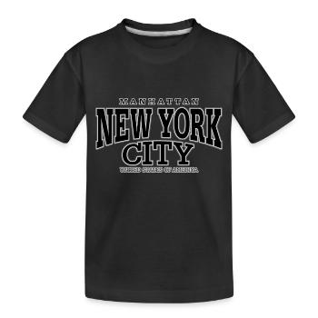 New York City Manhattan black - Kids' Premium Organic T-Shirt - black - Front