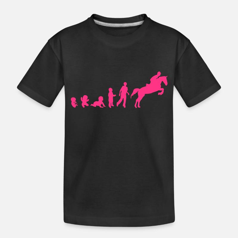 evolution equitation cheval3 obstacle sa - T-shirt bio Premium Enfant - noir
