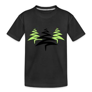 3 baeume weihnachtsbaum weihnachten nikolaus winte - Kinder Premium Bio T-Shirt - Schwarz - Vorne