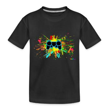 Graffiti Controller Splatter - Kids' Premium Organic T-Shirt - black - Front
