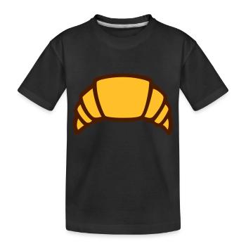 croissant pastry baker pastry chef - Kids' Premium Organic T-Shirt - black - Front