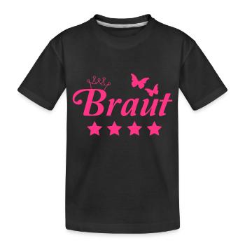 braut - Kinder Premium Bio T-Shirt - Schwarz - Vorne