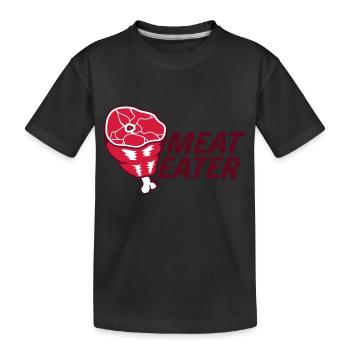 meat eater meat haxe eisbein thighs eat gri - Kids' Premium Organic T-Shirt - black - Front