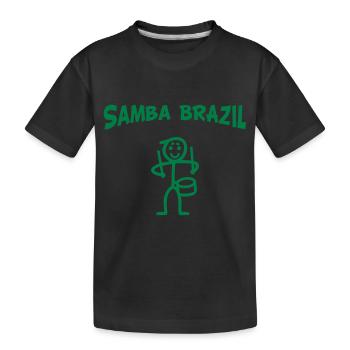 Samba Brazil - Kinder Premium Bio T-Shirt - Schwarz - Vorne