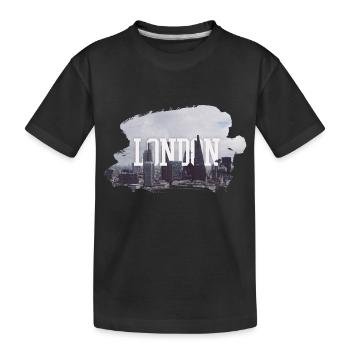 LONDON - Kids' Premium Organic T-Shirt - black - Front
