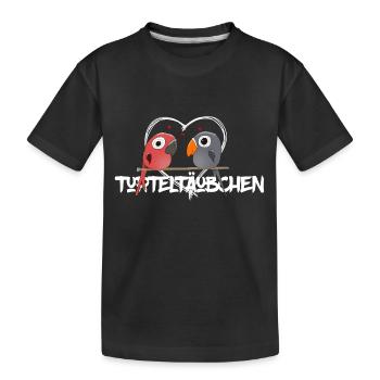 Turteltäubchen - Kinder Premium Bio T-Shirt - Schwarz - Vorne