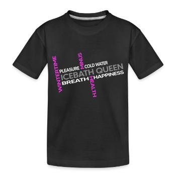 winterbader eisbader polar icebath arktis queen - Kinder Premium Bio T-Shirt - Schwarz - Vorne