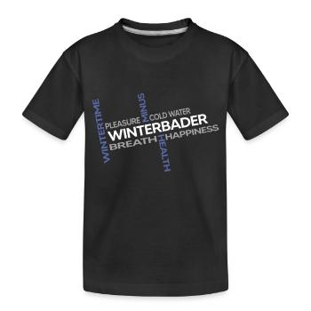 winterbader eisbader polar eisbad arktis kältebad - Kinder Premium Bio T-Shirt - Schwarz - Vorne