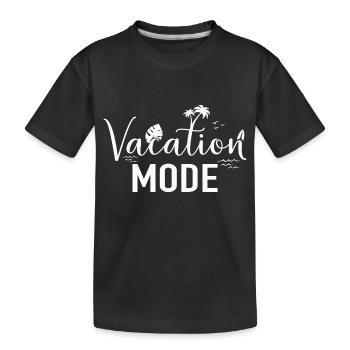 vacation mode - Kinder Premium Bio T-Shirt - Schwarz - Vorne