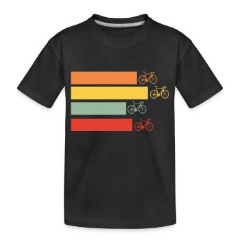 Fahrrad retro Rennrad vintage Geschenk - Kinder Premium Bio T-Shirt - Schwarz - Vorne