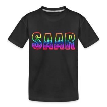 saar rs regenbogen - Kinder Premium Bio T-Shirt - Schwarz - Vorne