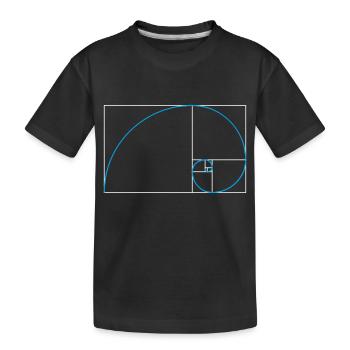 Golden ratio and golden spiral - Kids' Premium Organic T-Shirt - black - Front