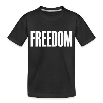 freedom free free shirt sticker cap cap cap - Kids' Premium Organic T-Shirt - black - Front