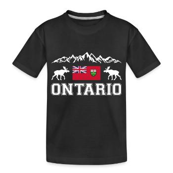 Ontario - Kinder Premium Bio T-Shirt - Schwarz - Vorne