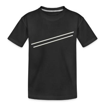 Minimal Streifen - Kinder Premium Bio T-Shirt - Schwarz - Vorne